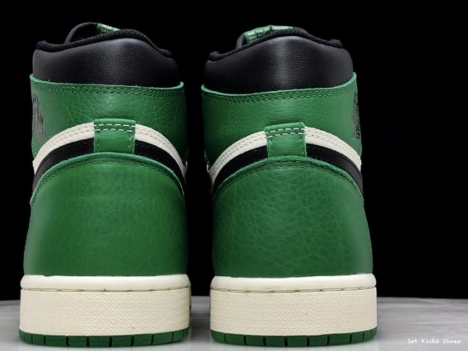 1st Kicks Jordan High OG 1 NRG Sail-Black 555088-302 Green Pine Air 0717